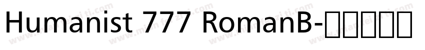 Humanist 777 RomanB字体转换